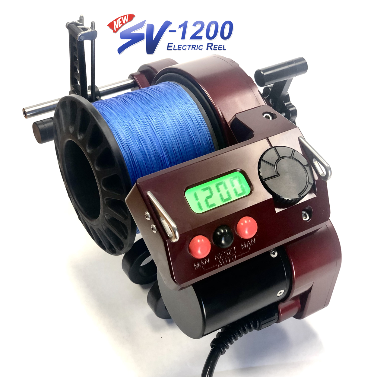LP SV-1200 Commercial 12V Electric Reel, Billet Aluminum - Red